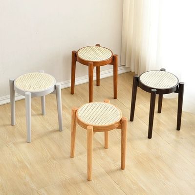 고무 목재 프레임 목재 대중 래탄 식탁 의자