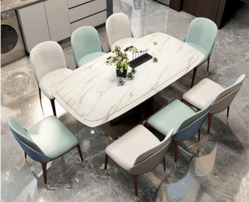 레스토랑 가구 노르딕 디자인과 포장 된 좌석과 함께 현대 나무 식탁 의자