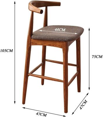 인기 월넛 컬러 목재 바 스톨 레스토랑에서 단단한 목재 식탁 의자