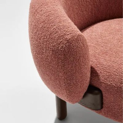 NO 접힌 노르딕 라운지 휴식용 나무 소파 의자 천연/아두색