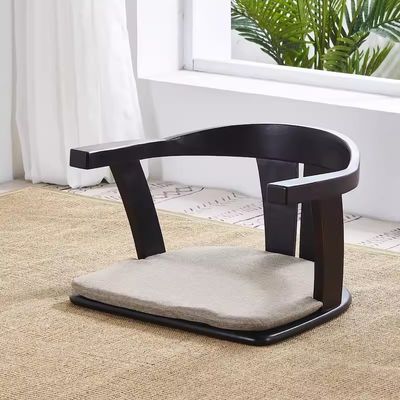 단단한 목재 거실 가구 등지 지원 및 등지 없는 일본 타타미 바닥 의자