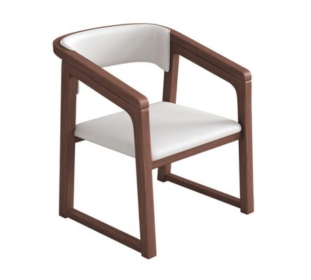 맞춤형 색상 단단한 목재 PU 가죽 목재 의자 W56*D51*H71CM 식당 의자 노르딕 디자인 현대 목재 의자