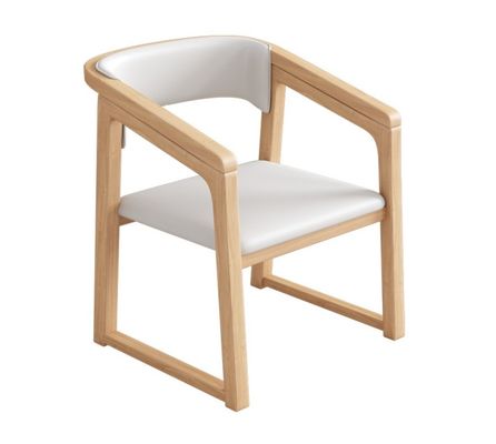 맞춤형 색상 단단한 목재 PU 가죽 목재 의자 W56*D51*H71CM 식당 의자 노르딕 디자인 현대 목재 의자