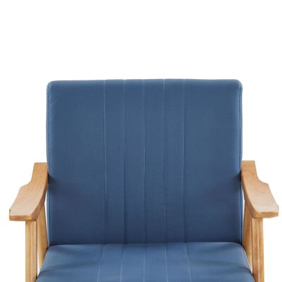 와비-사비 디자인 스타일 직물 가공형 고형 목재 레저 라운지 소파 의자