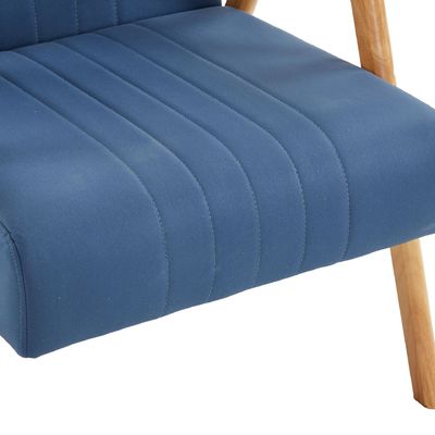 와비-사비 디자인 스타일 직물 가공형 고형 목재 레저 라운지 소파 의자