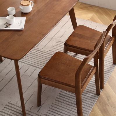 클래식 모던 스타일 갈색 튼튼 나무 식당 의자 갈색