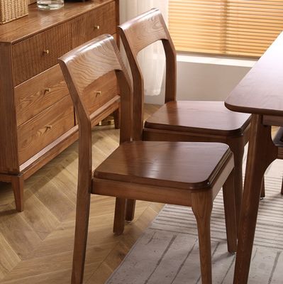 클래식 모던 스타일 갈색 튼튼 나무 식당 의자 갈색