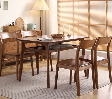 클래식 모던 스타일 갈색 튼튼 나무 식당 의자 갈색