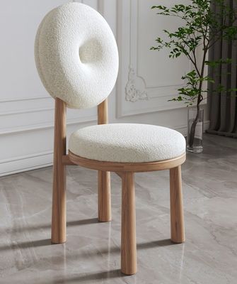 거실 및 호텔 부드러운 좌석 나무 양털 식탁 의자 W47*D48*H79CM 현대적인 디자인