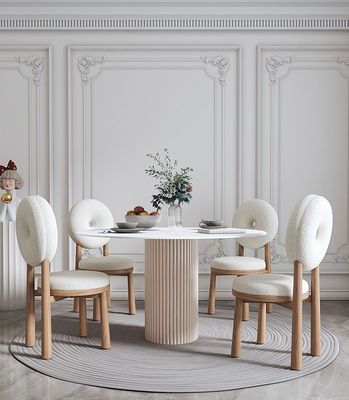 거실 및 호텔 부드러운 좌석 나무 양털 식탁 의자 W47*D48*H79CM 현대적인 디자인