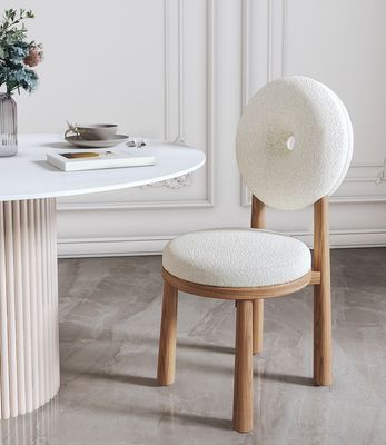 거실 및 호텔 부드러운 좌석 나무 양털 식탁 의자 W47*D48*H79CM 현대적인 디자인