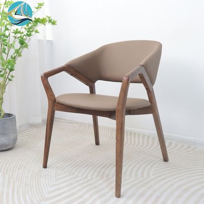 NO 현대 럭셔리 목재 휴식용 Arm Chair를 위한 접힌 단단한 재나무 식탁 의자 호텔 방