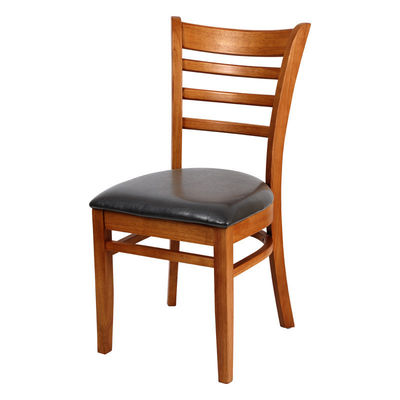 노르딕 스타일 호텔 및 레스토랑용 팔 없는 갈색/고두/자연 목재 식탁 의자 W39*D42*H75CM