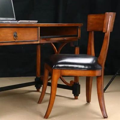 맞춤형 크기 레스토랑 의자 나무 프레임 가죽 부드러운 두꺼운 쿠션 의자 가정용 가구용 식탁 의자