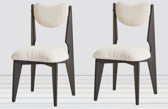 모든 스타일 침실 나무 식탁 의자 색상 맞춤형과 검은 다리 흰색 벨벳