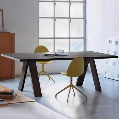 레스토랑 가정용 단순 목재 식탁 소매자격 다중 크기 직사각형 테이블