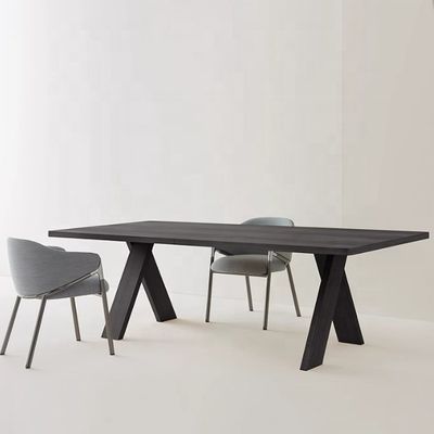 레스토랑 가정용 단순 목재 식탁 소매자격 다중 크기 직사각형 테이블