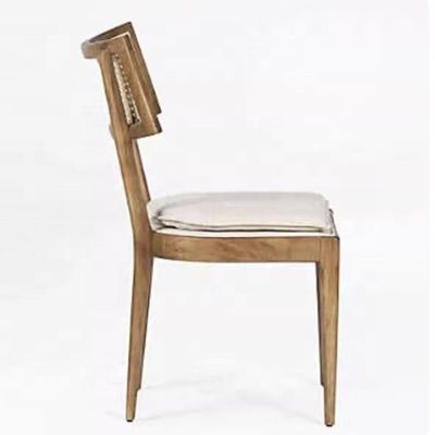 현대 레스토랑 가구 디자인 라탄 뒷면 목재 식탁 의자