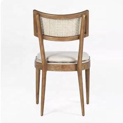 현대 레스토랑 가구 디자인 라탄 뒷면 목재 식탁 의자