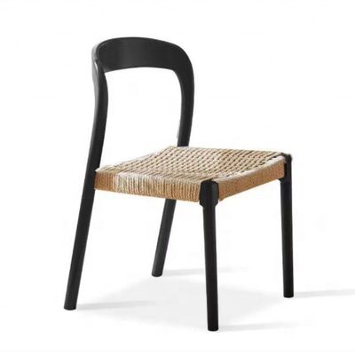 전통적인 스타일 식탁 의자 로프 직물 의자 및 단단한 나무