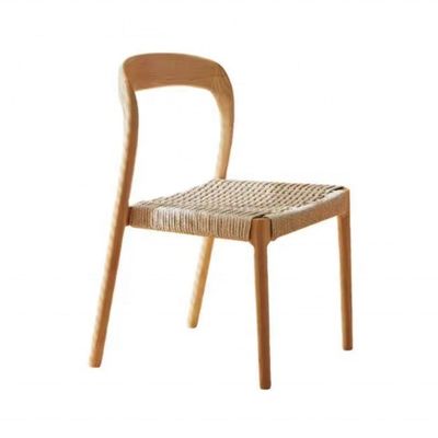 전통적인 스타일 식탁 의자 로프 직물 의자 및 단단한 나무