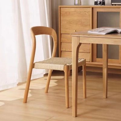 전통적인 스타일 식탁 의자 로프 직물 의자 및 단단한 나무