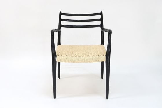 일본식 목조 팔 의자 직물 종이 코드 식탁 의자 노르딕 일본식 산업식 가구용