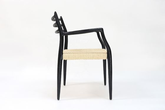 일본식 목조 팔 의자 직물 종이 코드 식탁 의자 노르딕 일본식 산업식 가구용