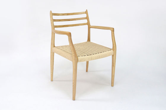 일본식 목조 팔 의자 직물 종이 코드 식탁 의자 노르딕 일본식 산업식 가구용