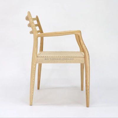 고체 나무 식탁 의자 가구 W64*D50.5*H77CM 수작업 외관 로프 종이 코드 의자 우편 포장 Y