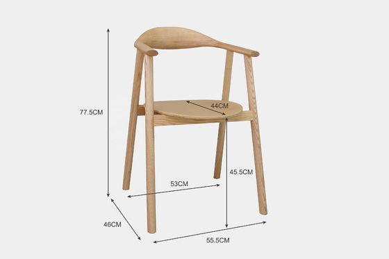 현대 레스토랑의 가정 가구에 대 한 완전히 조립 된 고 등 고형 재 나무 식탁 의자