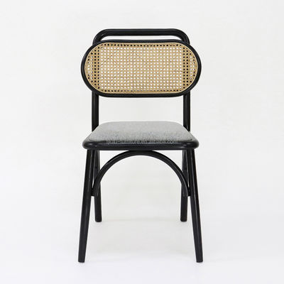 맞춤형 디자인 식탁용 목재 라탄 의자 W47*D51*H82.5CM 천연 고체 나무
