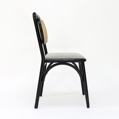 맞춤형 디자인 식탁용 목재 라탄 의자 W47*D51*H82.5CM 천연 고체 나무