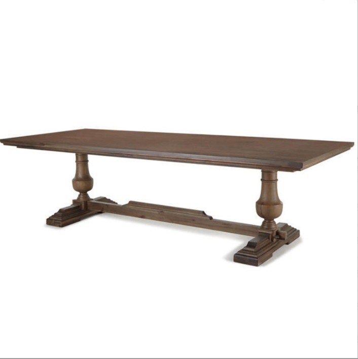 120cm*60cm*75cm 빈티지 시골 센터 곡선 소나무로 된 식탁