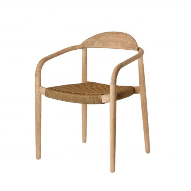 가장 많이 팔리는 현대 거실 팔레스트 목재 식탁 로프 의자 팔레스트와 메일 포장