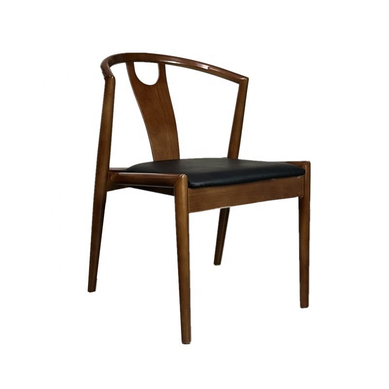 높이 조절 및 사용자 정의와 함께 일본 나무 Wingback 스택 가능한 식탁 의자