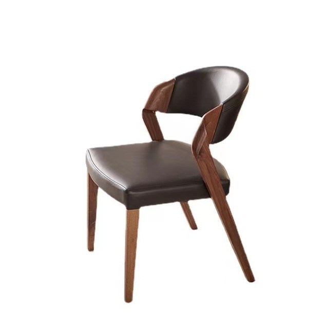 거실 가구 고형 목재 식탁 의자 맞춤형 디자인과 PU 가죽 쿠션