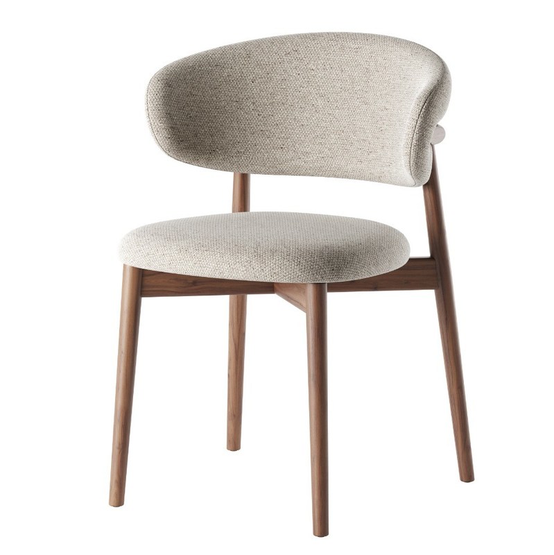 니트로 라크 페니쉬와 목재 레스토랑 의자