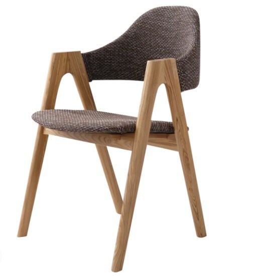 메일 포장 노르딕 스타일 천 아티스트 홈 레저 고무 나무 프레임과 함께 단단한 나무 식탁 의자