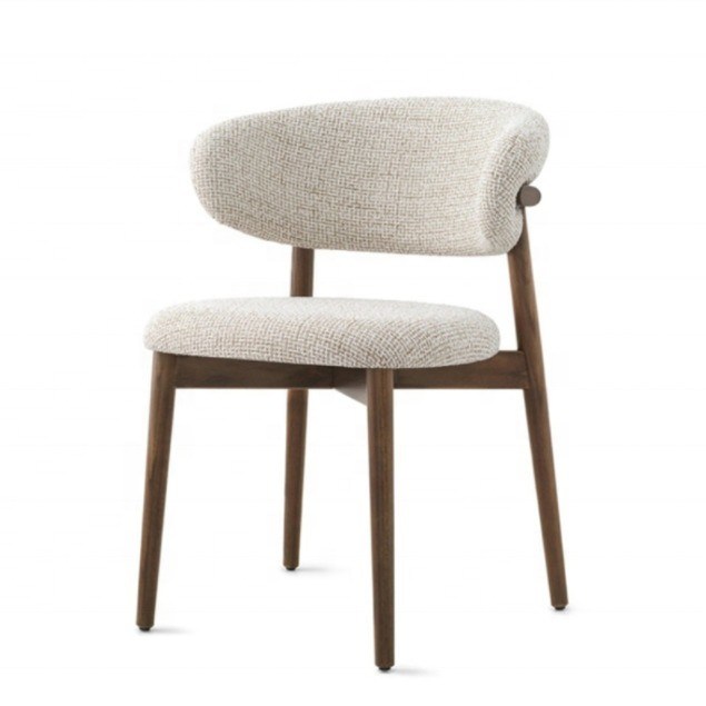 식실 가구 맞춤형 색상 전통적인 디자인 흰색 린 팩트 및 구부러진 등반과 함께 호두 나무 의자