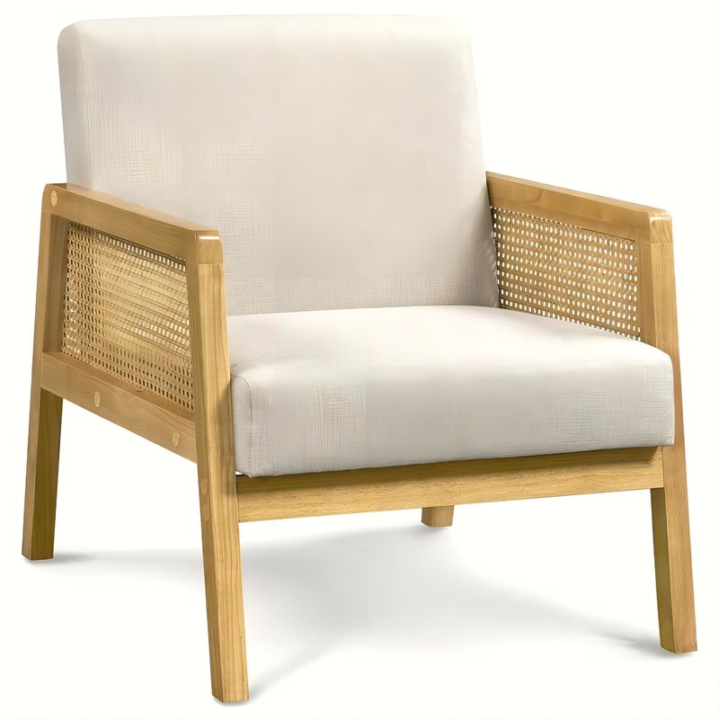 현대식 거실 럭셔리 fauteuil 가구 목재 소파 의자 럭셔리 직물 벨벳과 라탄