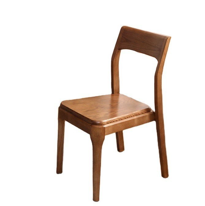 클래식 모던 스타일 갈색 튼튼 나무 식당 의자 갈색