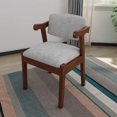 현대 솔리드 목재 PU 가죽 식당 의자 일반 가정 가구 내 샘플 식실