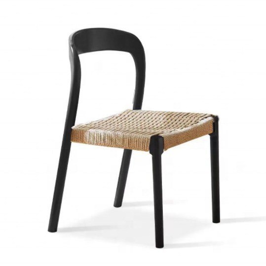 전통적인 스타일 식탁 의자 로프 직물 의자 및 단단한 나무